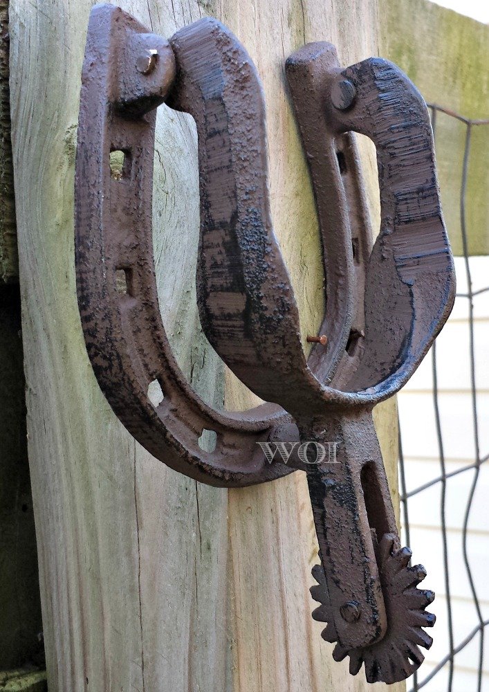 Country Western Door Knocker Horseshoe Cowboy Boot Spur Metal Door