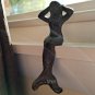 Rustic Nude Lady Fish Sculpture Water Sprite Sea Creature Shelf Sitter Art Statue Figurine