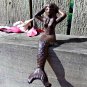 Rustic Nude Lady Fish Sculpture Water Sprite Sea Creature Shelf Sitter Art Statue Figurine