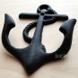 Black Grappling Iron Ship Anchor Fluke Metal Hanging Wall Hook Plaque Nautical Decor