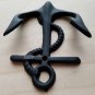 Black Grappling Iron Ship Anchor Fluke Metal Hanging Wall Hook Plaque Nautical Decor