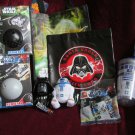 Star Wars Lot~R2D2 Cup, Lego 9676, 8028, 75008, Mini Plush Vader, R2D2, 2 Bags