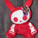 RARE! Skelanimals 2009 RED Jack Rabbit Plush ~MINT Condition with Tags