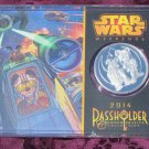 Disney 2014 Star Wars Weekends LE Passholder Coin-X-Wing Pilot Mickey R2-MK