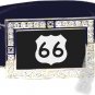 ROUTE 66 SHIELD SYMBOL CZ GLOW RHINESTONE BELT BUCKLE