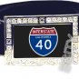 I-40 INTERSTATE 40 CA SHIELD SYMBOL CZ GLOW RHINESTONE BELT BUCKLE