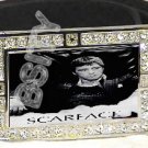 SCARFACE TONY MONTANA ICED OUT BLING CZ CHARM BELT BUCKLE