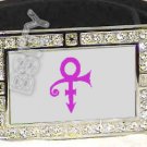 PRINCE SYMBOL ICED OUT BLING CZ CHARM BELT BUCKLE