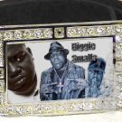 BIGGIE SMALLS|BIG POPPA| PHOTO ICED OUT BLING CZ CHARM BELT BUCKLE