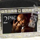 2PAC TUPAC ICED OUT BLING CZ CHARM BELT BUCKLE