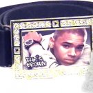 CHRIS BROWN PHOTO GLOW DARK CZ (FREE BELT ) BUCKLE