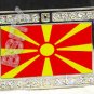 MACEDONIA Macedonian FLAG BLING ICED OUT CZ -FREE BELT- BUCKLE