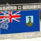 MONTSERRAT FLAG BLING ICED OUT CZ -FREE BELT- BUCKLE