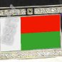 MADAGASCAR Malagasy FLAG BLING ICED OUT CZ -FREE BELT- BUCKLE