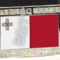 MALTA MALTESE FLAG BLING ICED OUT CZ -FREE BELT- BUCKLE
