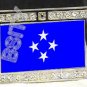 MICRONESIA MICRONESIAN FLAG BLING ICED OUT CZ -FREE BELT- BUCKLE