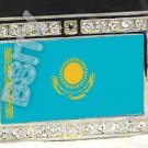 Kazakhstan Kazakstan FLAG BLING DARK CZ -FREE BELT- BUCKLE