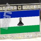 LESOTHO Muso oa FLAG BLING DARK CZ -FREE BELT- BUCKLE