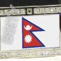 NEPAL NEPALESE FLAG BLING ICED OUT CZ -FREE BELT- BUCKLE
