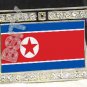 NORTH KOREA KOREAN FLAG BLING DARK CZ -FREE BELT- BUCKLE