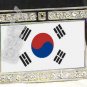 SOUTH KOREA KOREAN FLAG BLING DARK CZ -FREE BELT- BUCKLE