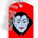 DRACULA VAMPIRE HALLOWEEN Dog Tag KEY CHAIN FOR COSTUME