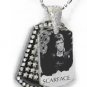  Iced OUT CZ SCARFACE Dog Tag BLING CHARM PENDANT