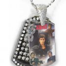  Iced OUT CZ SCARFACE POSTER Dog Tag BLING CHARM PENDANT