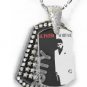  Iced OUT CZ SCARFACE AL PACINO Dog Tag BLING CHARM PENDANT
