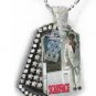  Iced OUT CZ SCARFACE SUIT Dog Tag BLING CHARM PENDANT