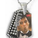  Iced OUT CZ SCARFACE CIGAR Dog Tag BLING CHARM PENDANT