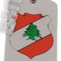 LEBANON LEBANESE EMBLEM Flag Dog Tag Silver Charm