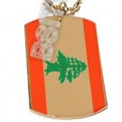 LEBANON LEBANESE FLAG GOLD Dog Tag Dogtag CharM