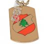 LEBANON LEBANESE EMBLEM FLAG GOLD Dog Tag Dogtag CharM