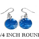 DOLPHIN MOONLIGHT OCEAN PHOTO FISH HOOK CHARM Earrings