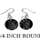 GOTHIC CROSS GOTH SKULLS PHOTO FISH HOOK CHARM Earrings