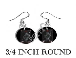 GOTHIC CROSS GOTH SKULLS PHOTO FISH HOOK CHARM Earrings