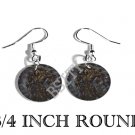 GRIM REAPER EVIL SKULLS PHOTO FISH HOOK CHARM Earrings