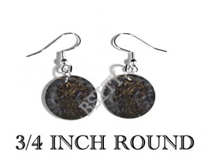 GRIM REAPER EVIL SKULLS PHOTO FISH HOOK CHARM Earrings