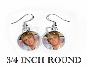 JESSE McCARTNEY PHOTO FISH HOOK CHARM Earrings
