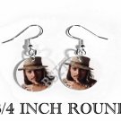 JOHNNY DEPP PHOTO FISH HOOK CHARM Earrings