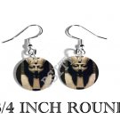 PHARAOH HEAD EGYPTIAN PHOTO FISH HOOK CHARM Earrings