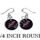 RED CHINESE DRAGON PHOTO FISH HOOK CHARM Earrings