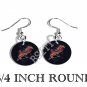 RED CHINESE DRAGON PHOTO FISH HOOK CHARM Earrings