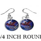 RED DRAGON MOONLIGHT PHOTO FISH HOOK CHARM Earrings
