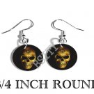 SKULL GOTHIC PHOTO FISH HOOK CHARM Earrings
