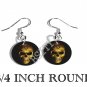 SKULL GOTHIC PHOTO FISH HOOK CHARM Earrings