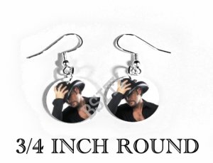 TIM MCGRAW PHOTO FISH HOOK CHARM Earrings