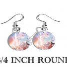 UNICORN TIGER FANTASY PHOTO FISH HOOK CHARM Earrings