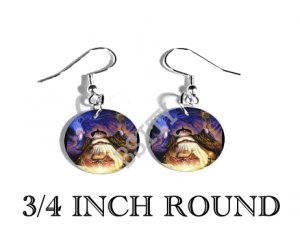 WIZARD SPELL FANTASY PHOTO FISH HOOK CHARM Earrings